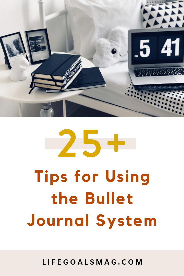 tips for using the bullet journal system to organize your life. how to plan your lifestyle and what to include in your all-in-one notebook system. #bujo #bulletjournaltips